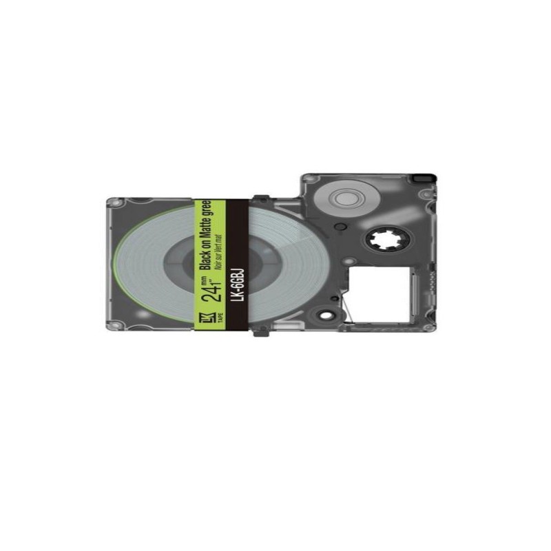 Epson C53S672079 verde/negro cartucho de etiquetas compatible (LK-6GBJ)