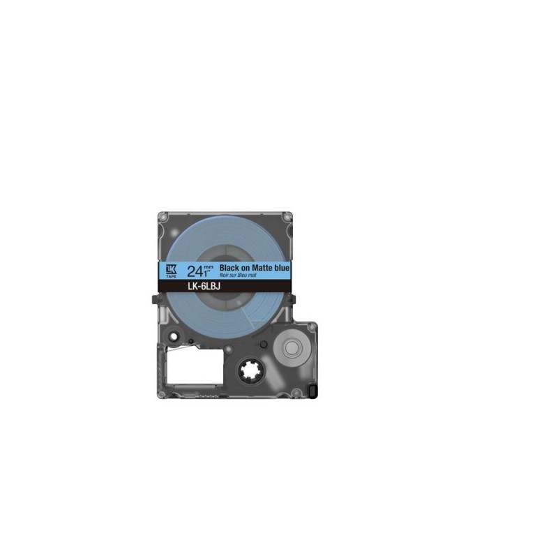 Epson C53S672082 azul/negro cartucho de etiquetas compatible (LK-6LBJ)