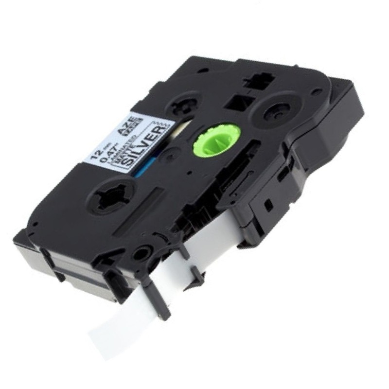 Brother TZe-M931 cinta metalizada 12mm x 8m compatible (negro sobre fondo plata mate)