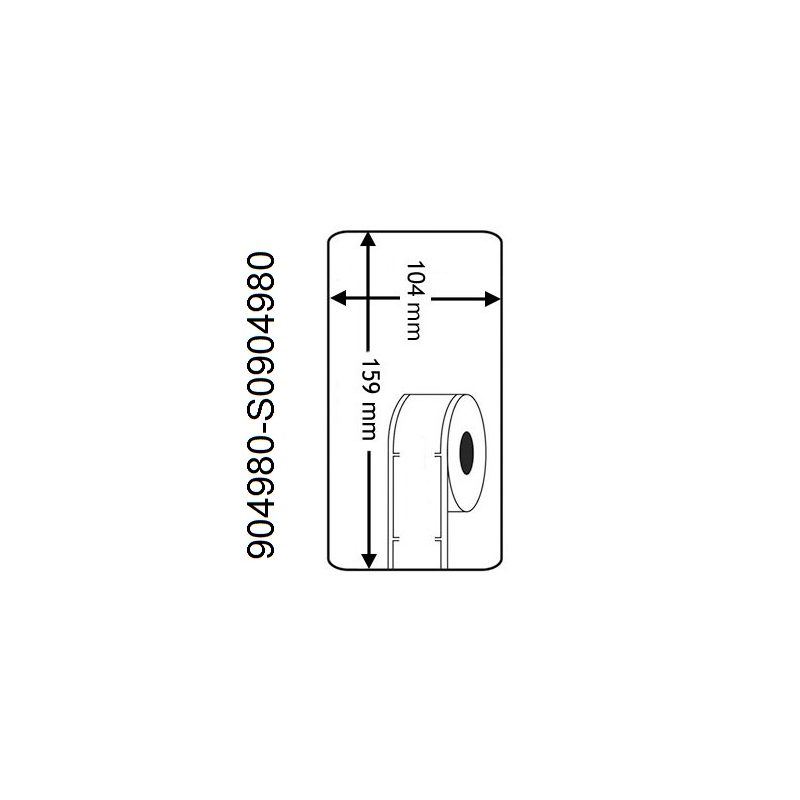 Rollo etiqueta Dymo 904980 159x104 mm compatible al original