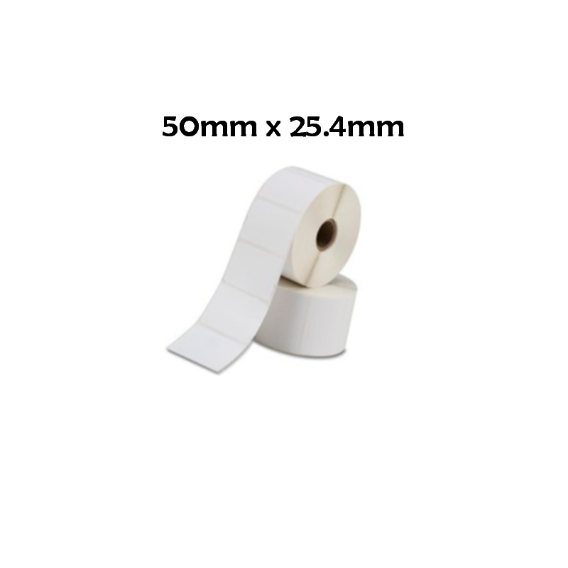 Recambio etiquetas térmicas Zebra 50mm x 25.4mm compatible