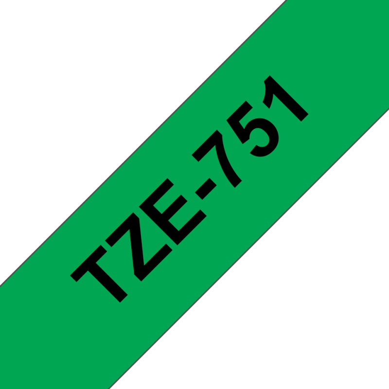 TZE751 Cinta laminada Brother compatible 24 mm x 8 metros