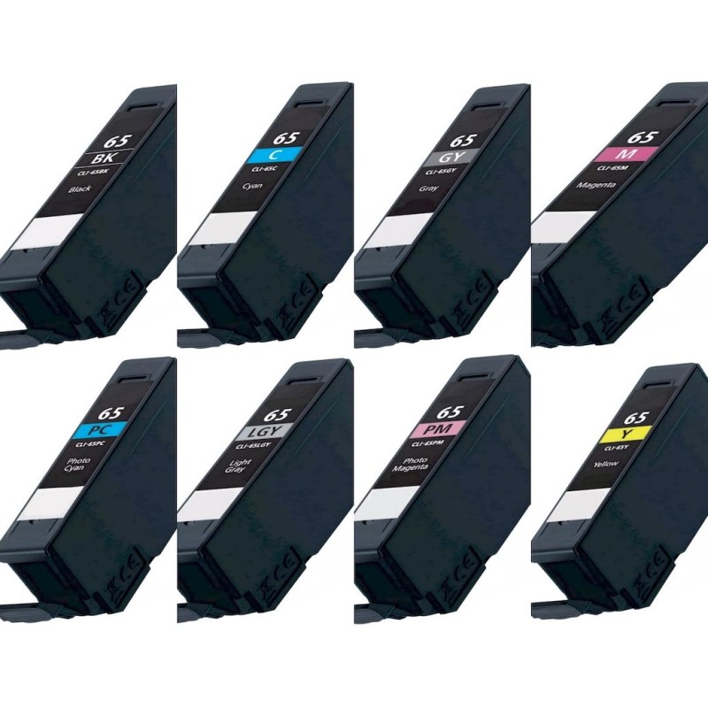 Canon CLI-65 cartucho de tinta compatible 4215C001, 4216C001, 4217C001, 4218C001, 4219C001, 4220C001, 4221C001, 4222C001