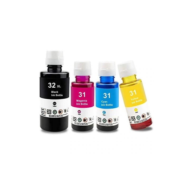HP32 XL y HP31 Botellas de tinta compatibles